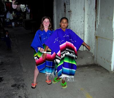 Showing off their Ponchos