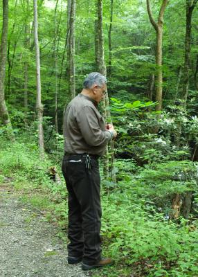 Joe on Middle Prong Trail 7-16-05