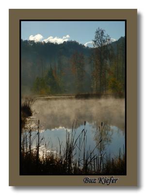 Morning Mist rising on a Mountain Pond