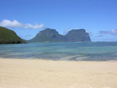 Mt Lidgbird and Mt Gower from North Beach