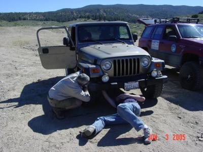 Airing down and taking off sway bars!!!