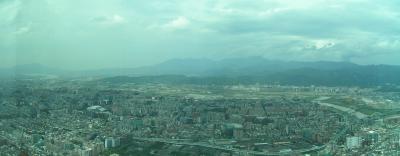 Top of Taipei 101 - looking towards domestic airport