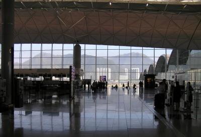 Inside airport terminal