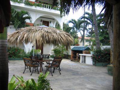 View from the dining area towards the rear our room was on the 3rd floor above this