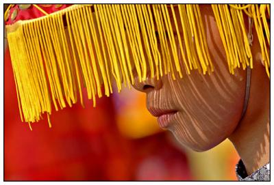 Red, Yellow and a Striped Face