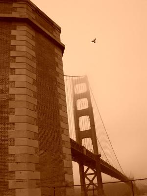 fort point and the foggy gg bridge