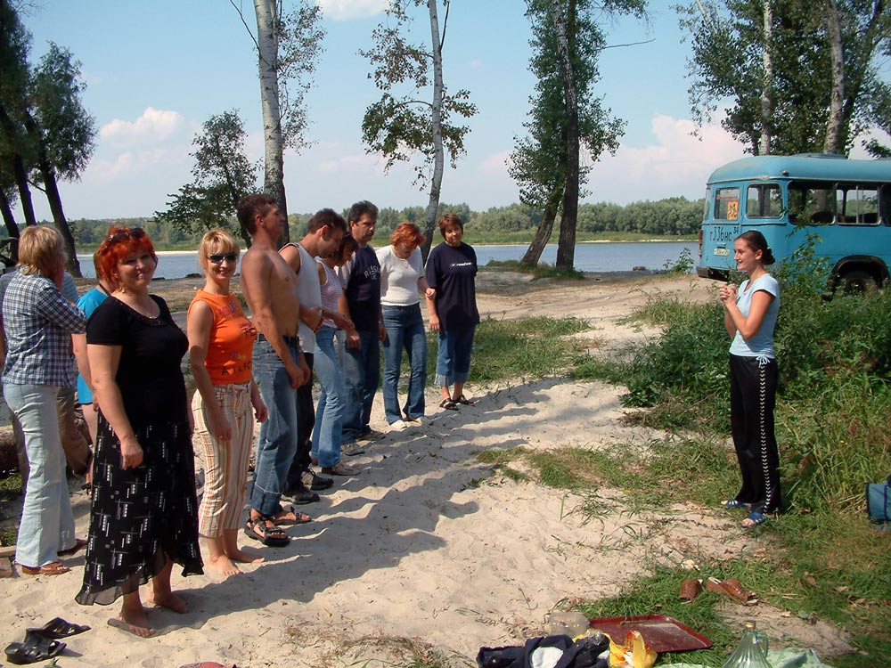 New teachers showing exercises