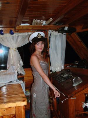 Lilia on the yacht