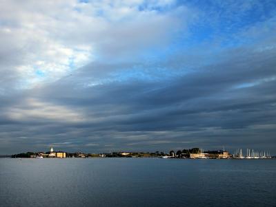 Evening Clouds over Sunlit Sveaborg