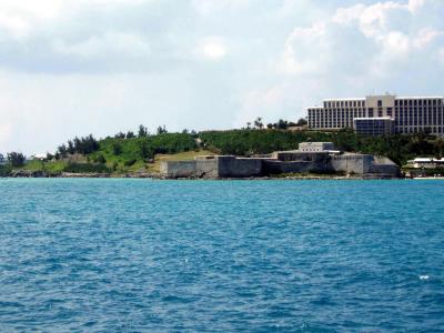 the fort guards the hotel!
