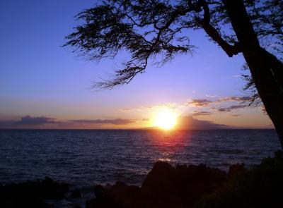 sunset  in front of kea lani wailea