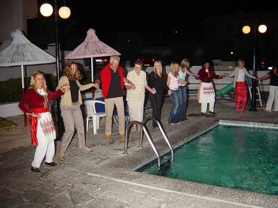 cretan folk dance at Hotel  all together