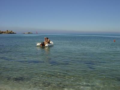 Janis with Klaus... boatfun