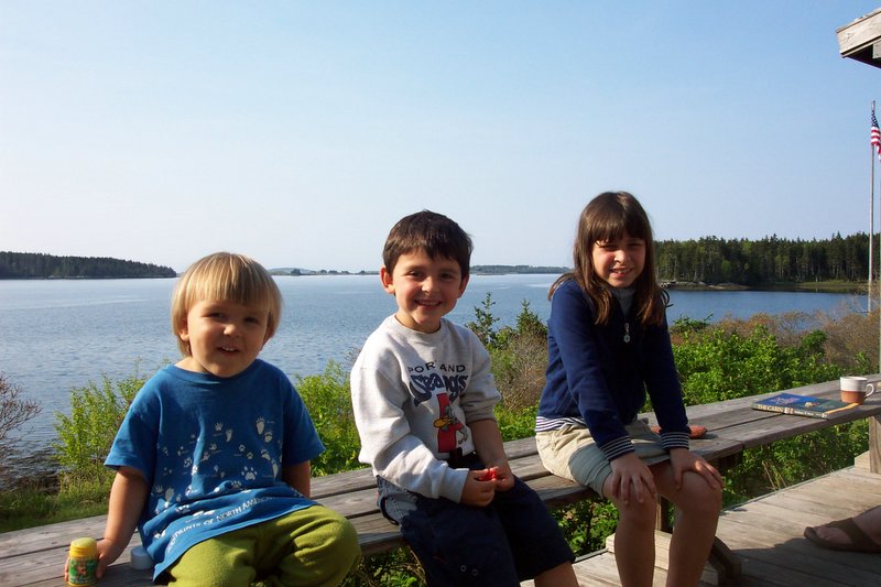 Grandsons Teddy and Andy with Olivia