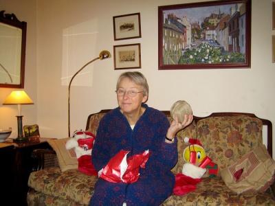 Leslie with her Favorite Christmas Present