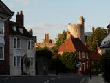 Houses with Castle in Background