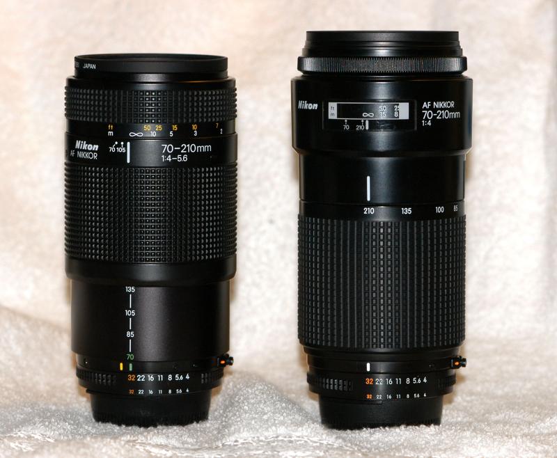 Nikon 70-210/4.0-5.6 AF & 70-210/4.0 AF