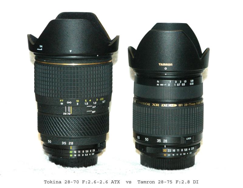 Tokina 28-70/2.6-2.8 ATX - Tamron 28-75/2.8 Di