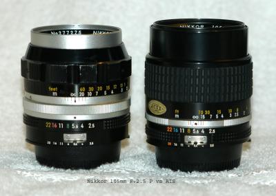 Nikon 105/2.5 P & 105/2.5 AIS