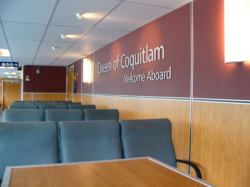Queen of Coquitlam lounge sign
