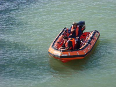 Rescue boat crew