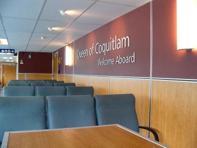 Queen of Coquitlam lounge sign