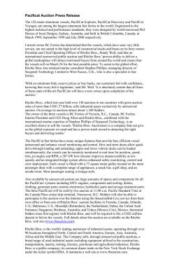 Auction Press Release