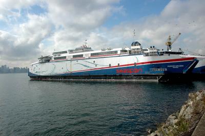 Pacificat Explorer by the grain terminal at the old CFI building