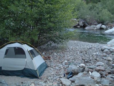 Camping next to River