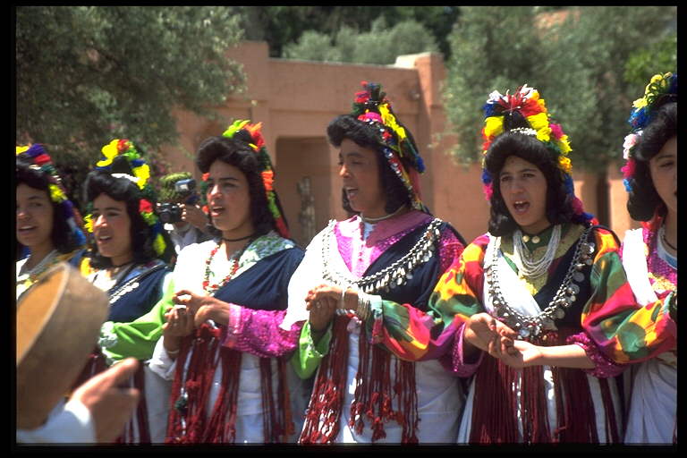 Ait MGouna people dancing the Kelaa