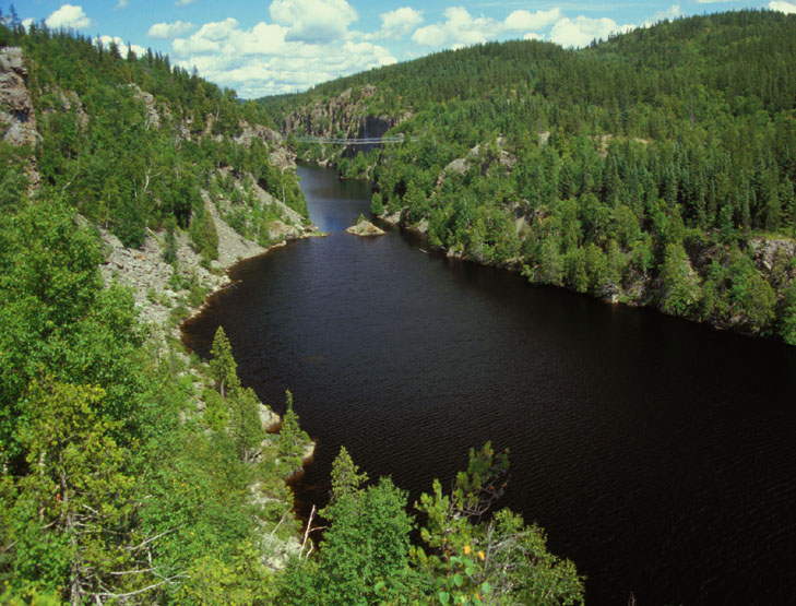 Passerelle / Lac La Haie / PARC AIGUEBELLE / Abitibi