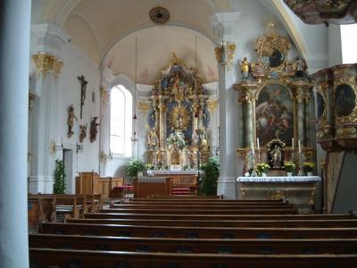 After we arrived, R&B took us to a nearby town that had a rained out festival so we visited the church.