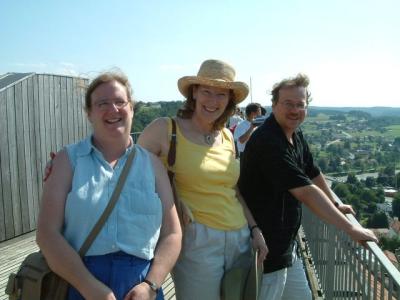 Barbara, Joan, and Don enjoying the view