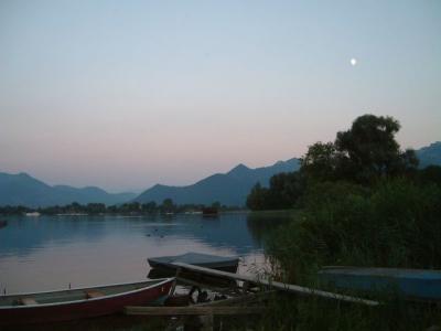 The sunset over Chiemsee