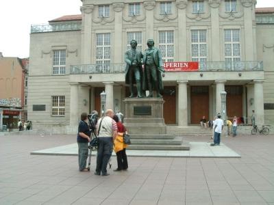 The Theater Platz in Weimar