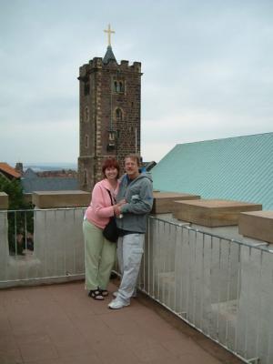 Here we are on top of that really windy tower