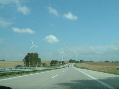 And windmills were all over in the former East Germany!  They look like monsters on the horizon!
