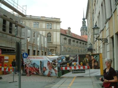 LOADS of construction going on; there's a better photo of the mural later on
