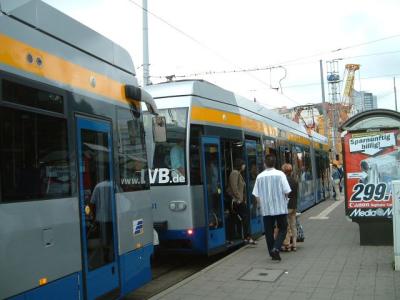 Streetcars in Leipzig