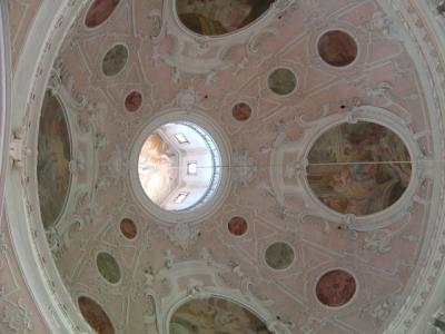 Beautiful ceiling in chapel off main church