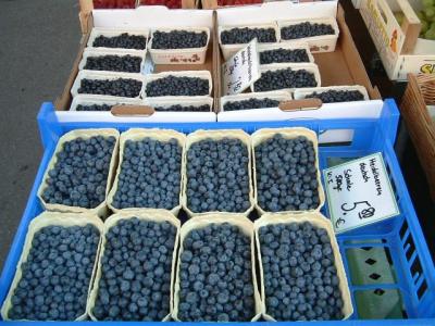 Blue fruit at the market