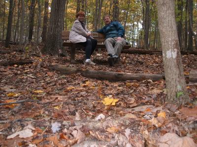 And here we are sitting on 'our' bench!!