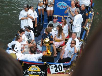 Manu with one of our trophies