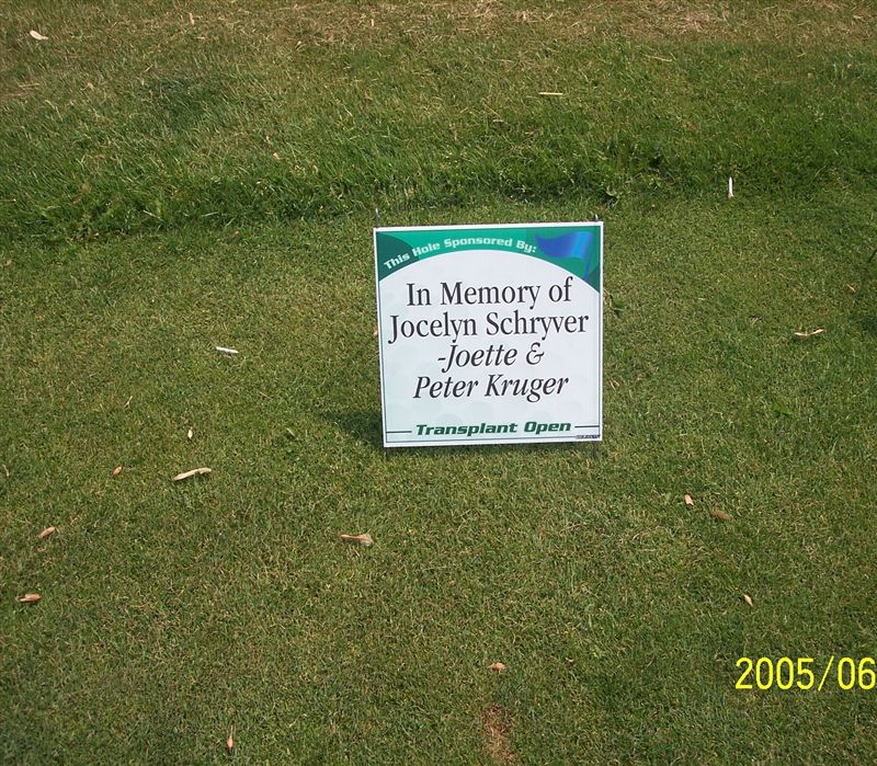 Hole Sponsored in Memory of Jocelyn Schryver