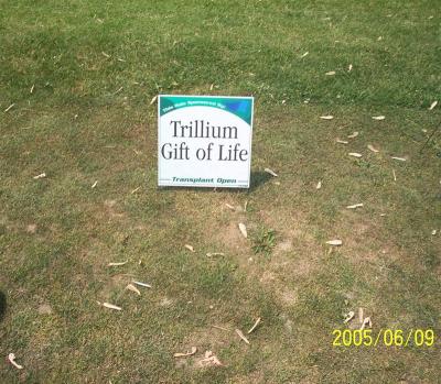 Hole Sponsored by Trillium Gift of Life Network