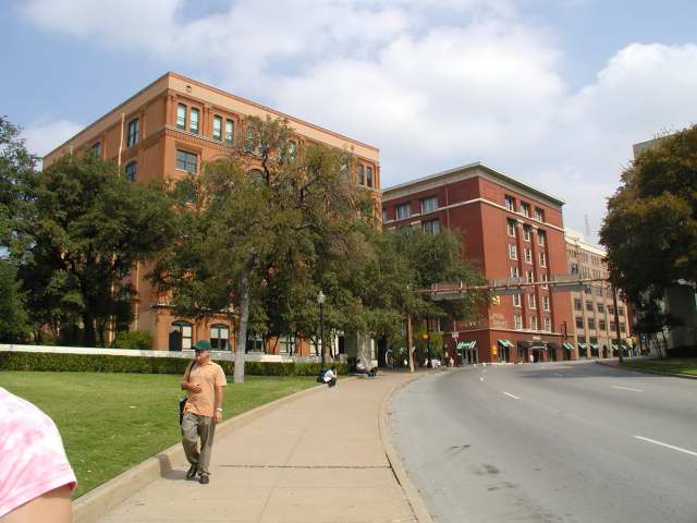 a view of where the motorcade drove