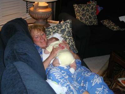 joey's first babysitter- carolyn d.- not sure who is more content!