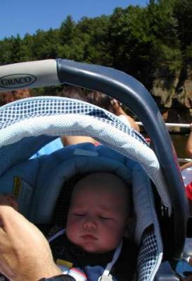 joey is unimpressed with the dells boat tour