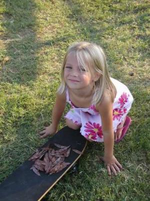 pretty girl keeping herself busy