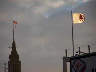flags at jacobs field